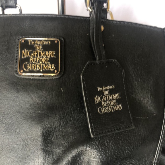 LOUNGEFLY DISNEY A Nightmare Before Christmas black Jack Skellington tote. - Picture 6 of 16